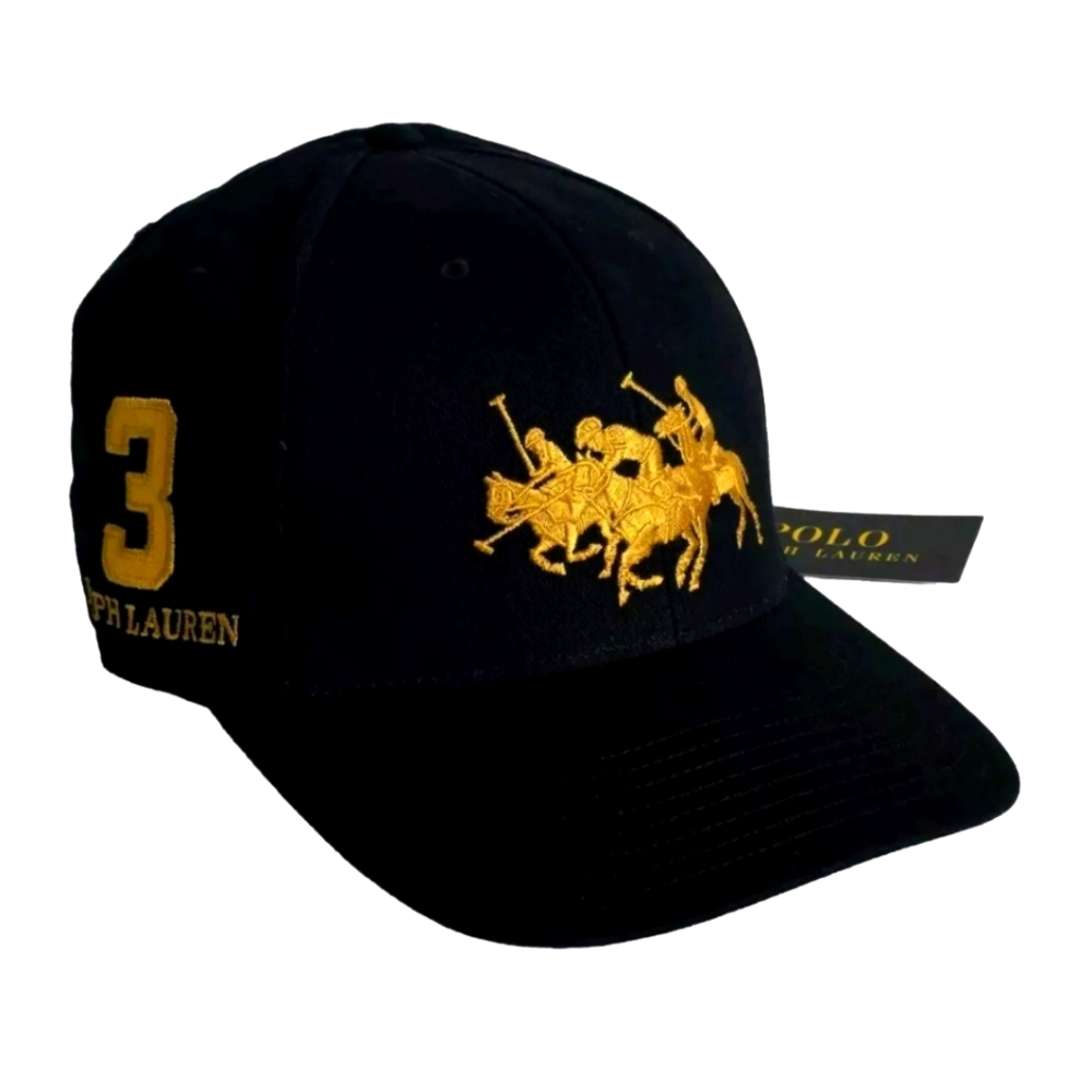 NWT Unisex Polo Ralph Lauren Triple Pony #3 Lunar Year Adjustable Hat - Picture 3 of 9